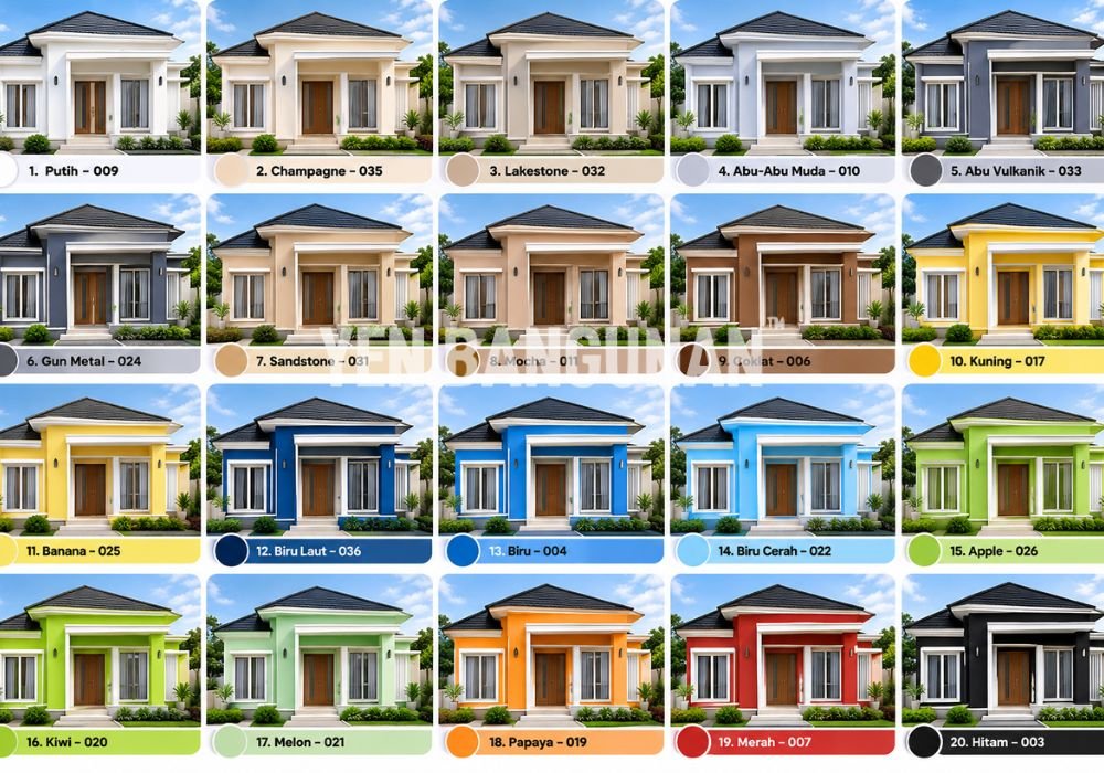 20 Warna Cat No Drop untuk Rumah, Inspirasi Eksterior yang Elegan dan Tahan Lama