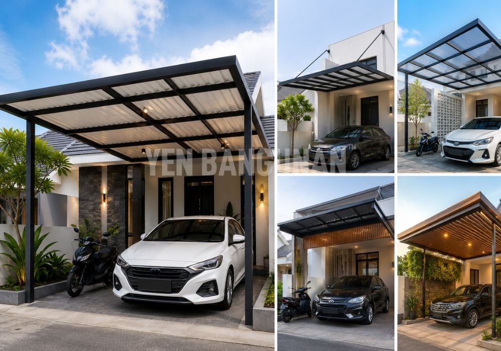 5 Inspirasi Desain Kanopi Baja Ringan Kekinian untuk Rumah Tipe 36