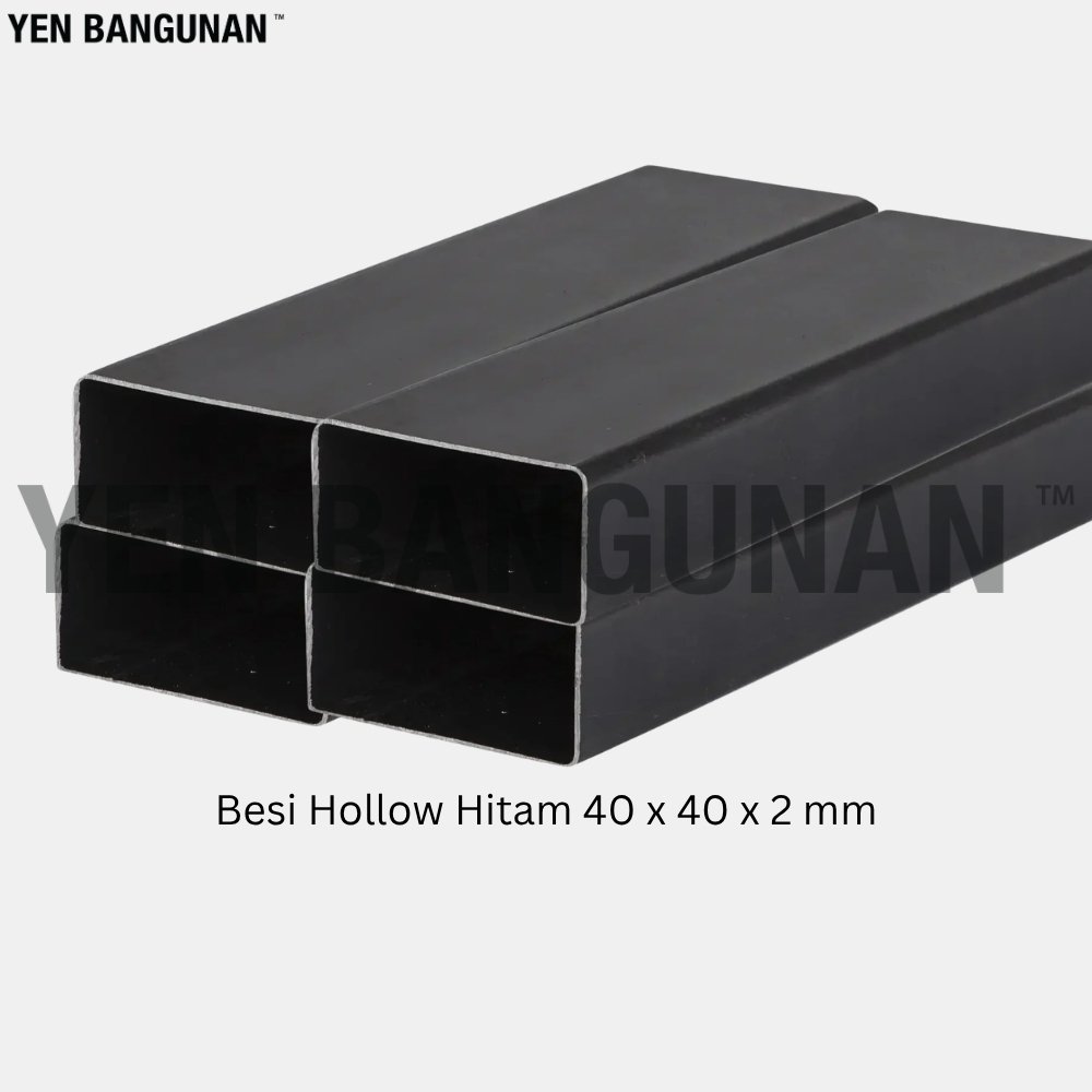 Besi Hollow Hitam 40 x 40 x 2 mm