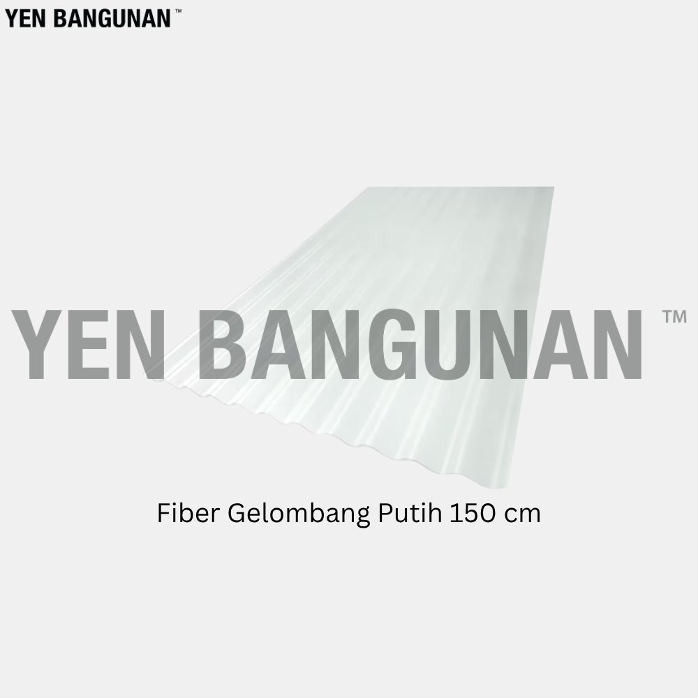 Fiber Gelombang Putih 150 cm