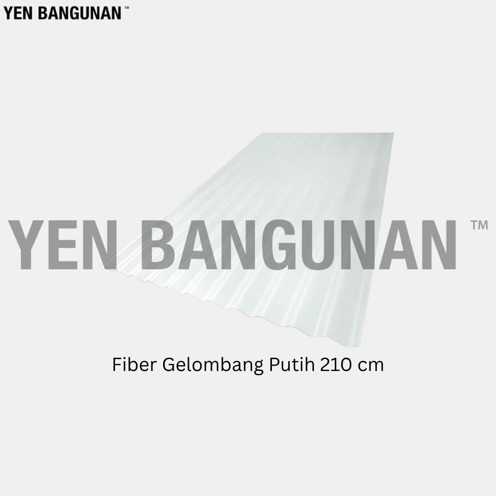 Fiber Gelombang Putih 210 cm