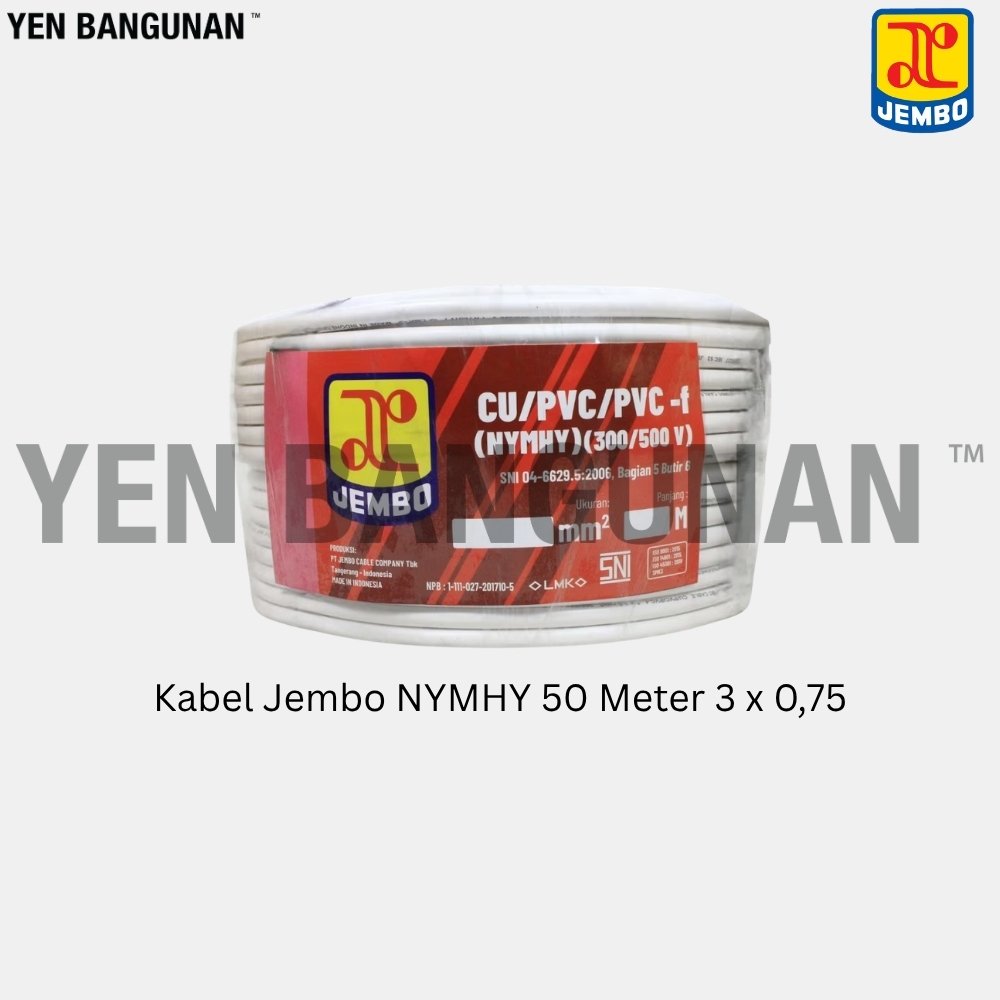 Kabel Jembo NYMHY 50 Meter 3 x 0,75