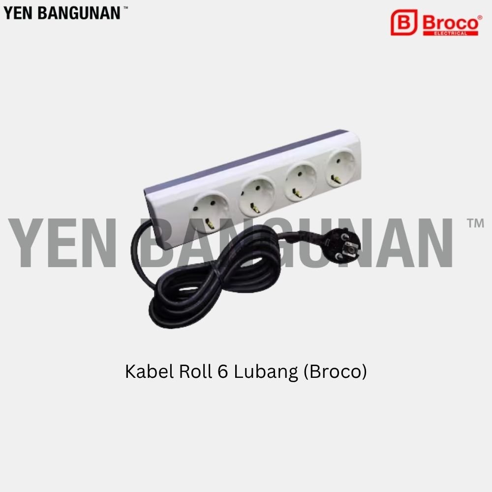 Kabel Roll 6 Lubang (Broco)