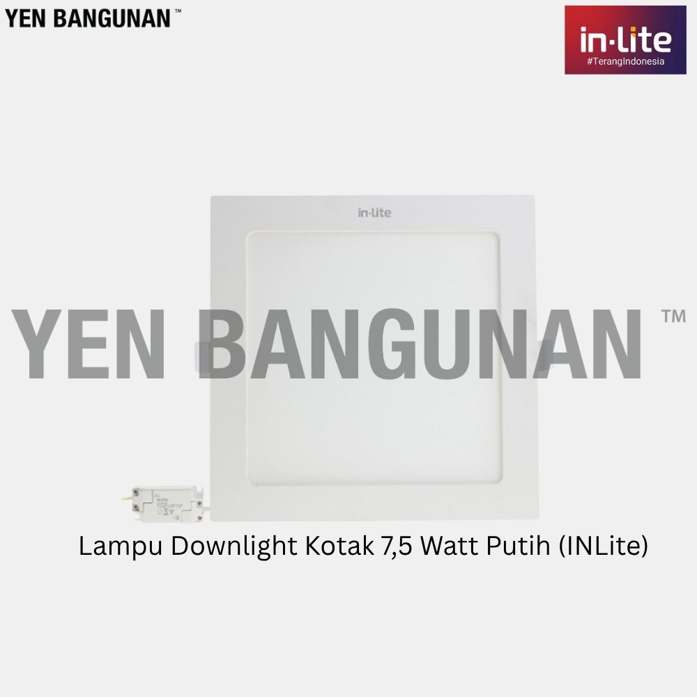 Lampu Downlight Kotak 7,5 Watt Putih (INLite)