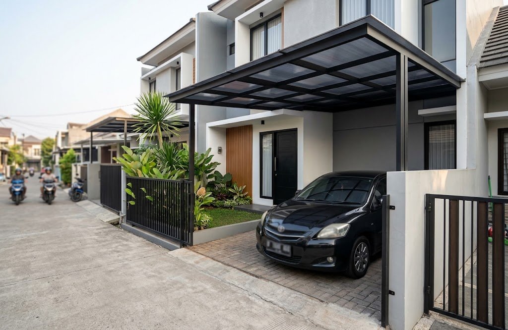 Solusi Carport Sempit: Ide Kanopi Baja Ringan Minimalis Tanpa Tiang Depan