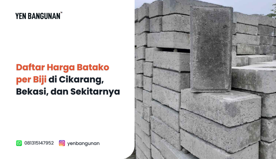 Daftar Harga Batako per Biji di Cikarang, Bekasi, dan Sekitarnya