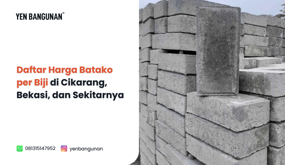 Daftar Harga Batako per Biji di Cikarang, Bekasi, dan&nbsp;Sekitarnya