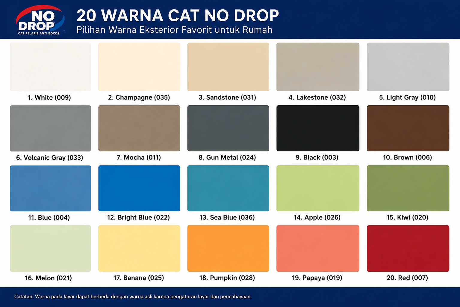 warna no drop